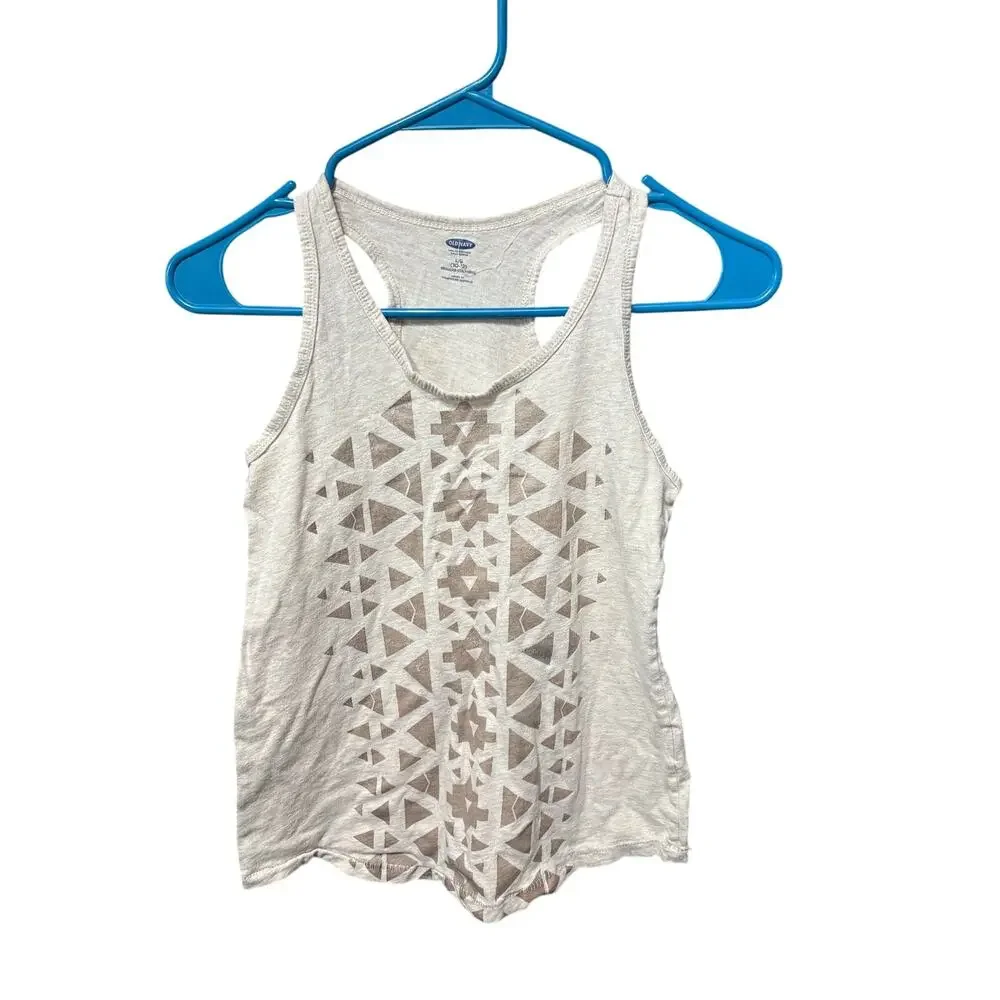 $5/15Old Navy Tank w/ Metallic Geometric Pattern - L (10-12)